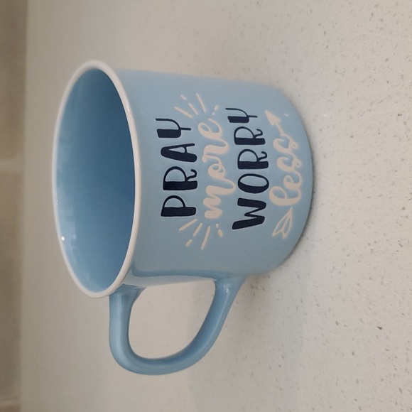 Pray More Worry Less Ceramic Mug 16 ounces - Picture 3 of 6